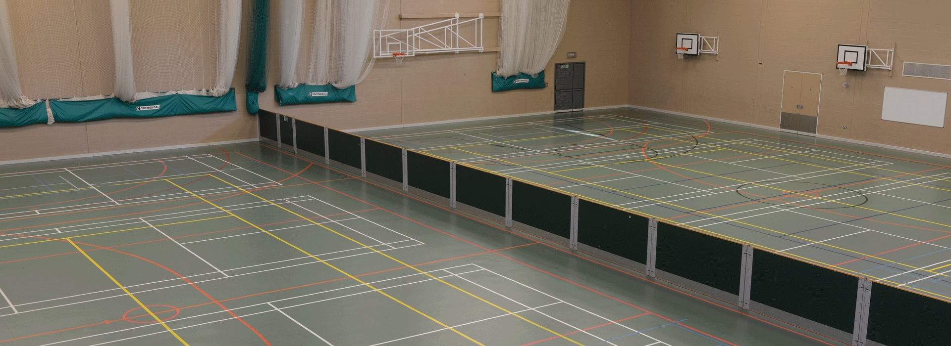 Sports Hall setup at Malvern Active